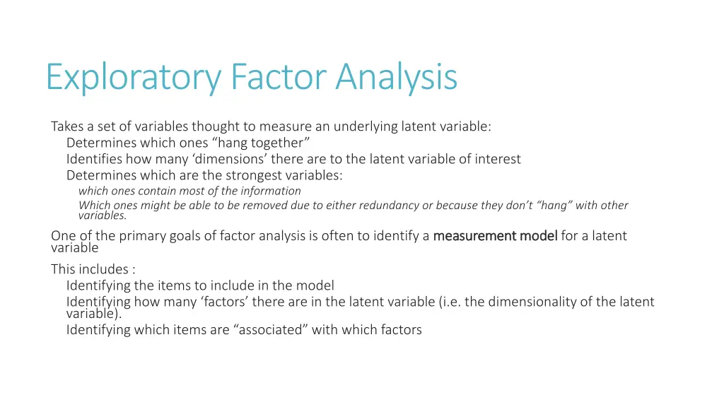 exploratory factor analysis 1