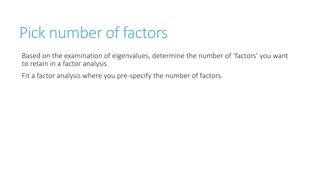 pick number of factors