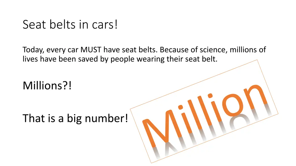 seat belts in cars