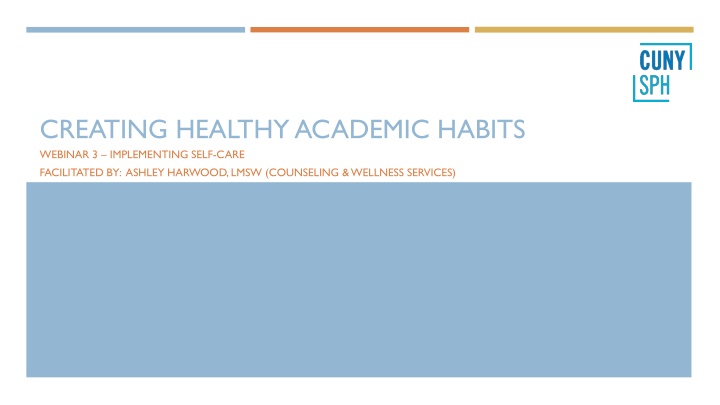creating healthy academic habits webinar