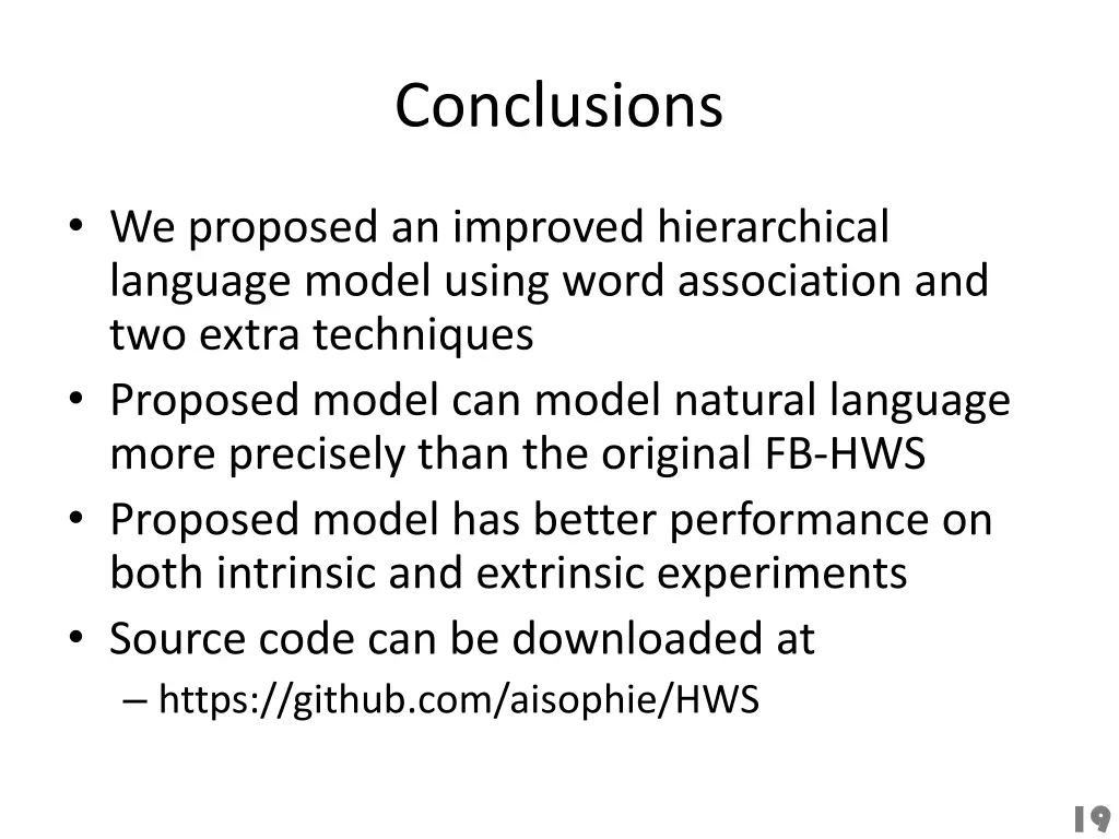 conclusions