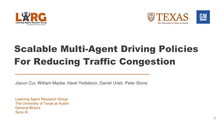 scalable multi agent driving policies
