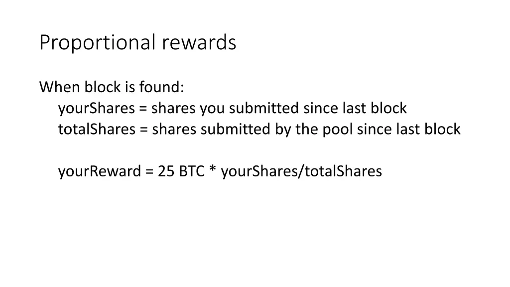 proportional rewards