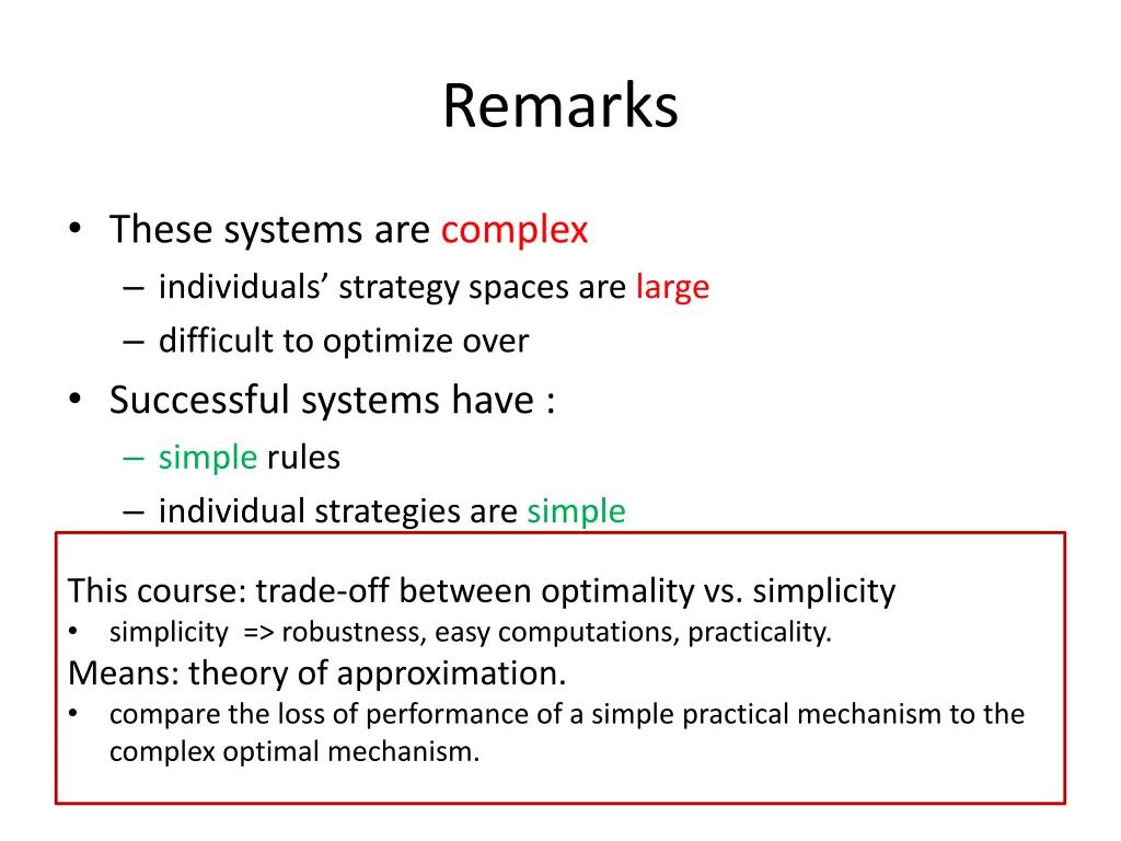 remarks