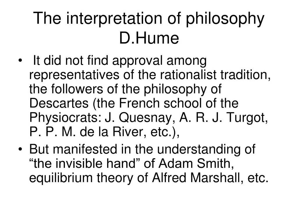 the interpretation of philosophy d hume