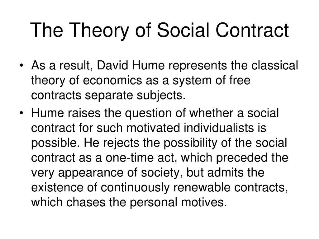 the theory of social contract