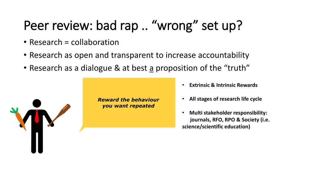 peer review bad rap wrong set up peer review