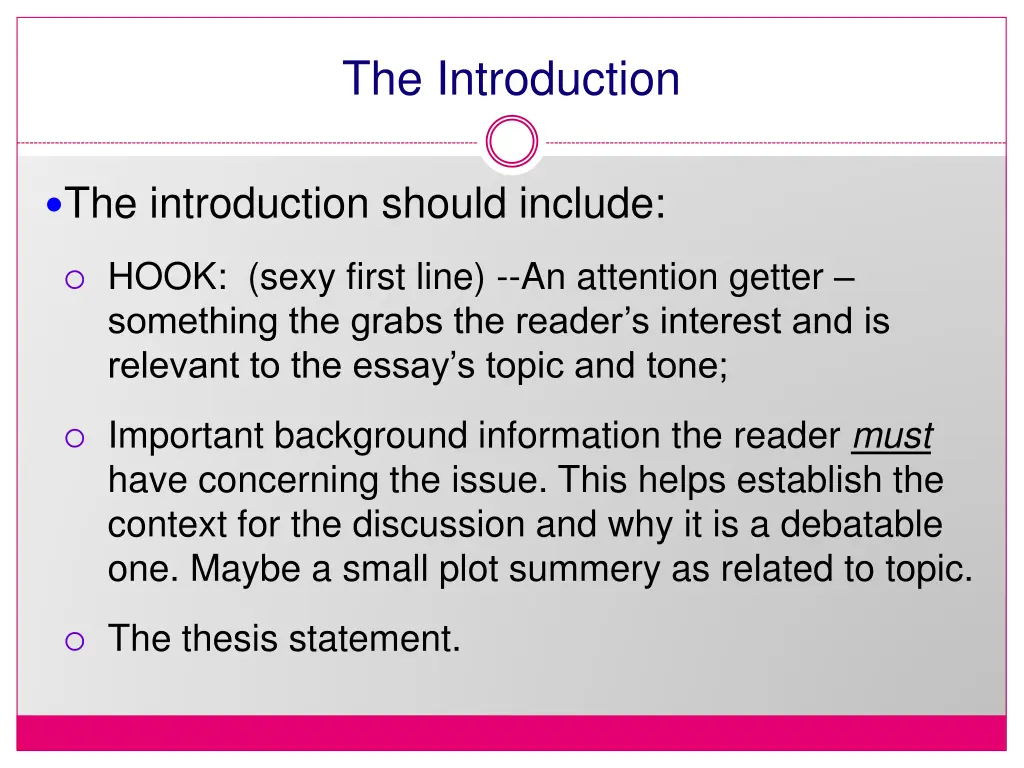 the introduction
