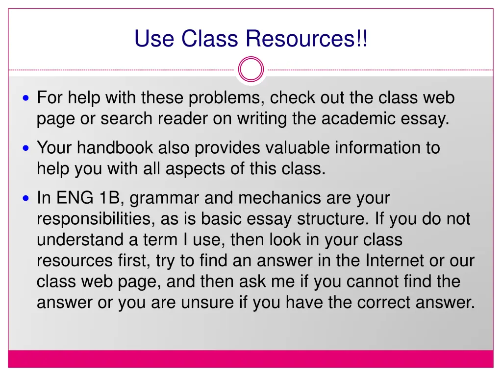 use class resources