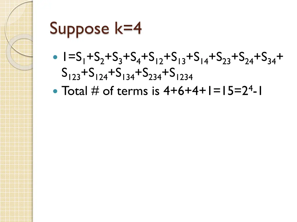 suppose k 4
