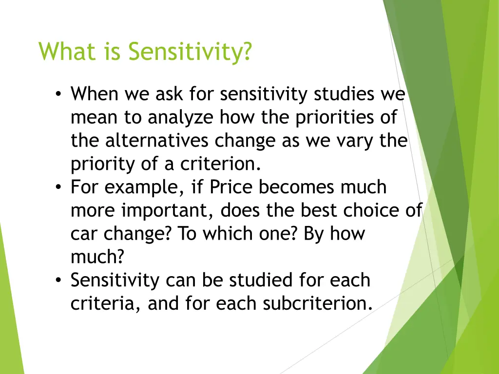 what is sensitivity