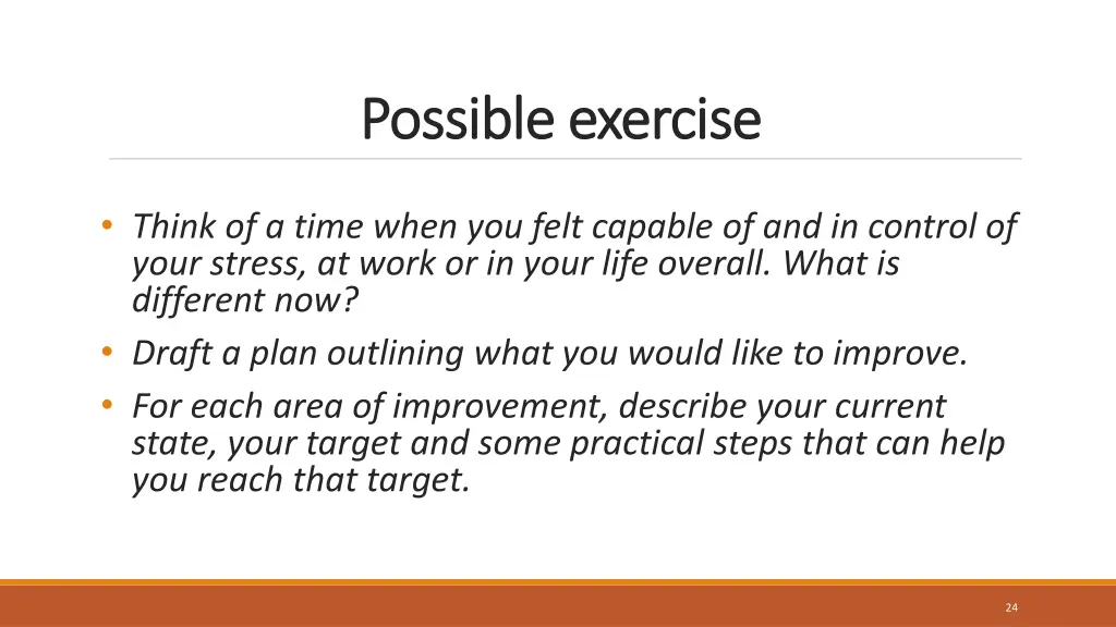 possible exercise possible exercise