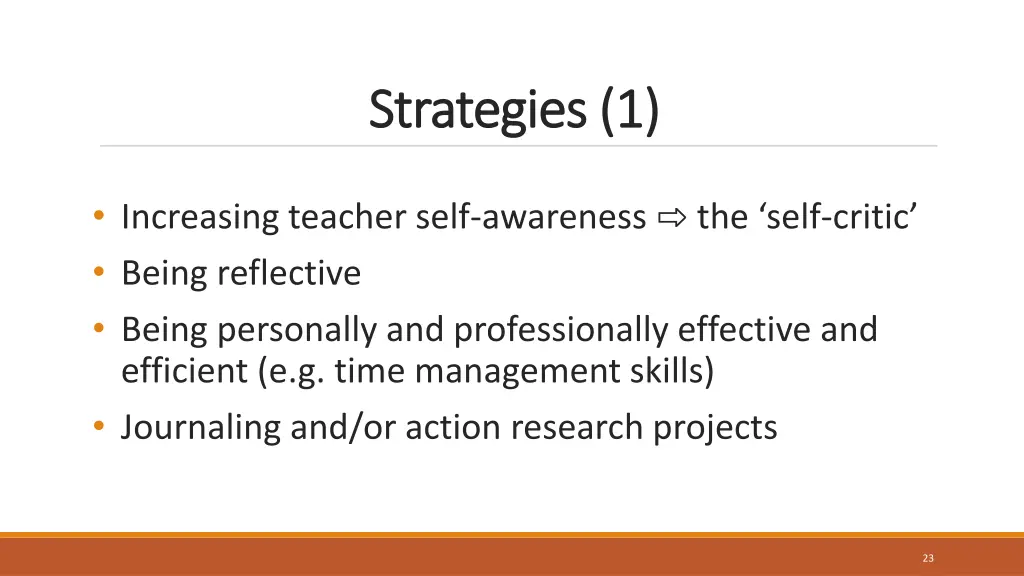 strategies 1 strategies 1