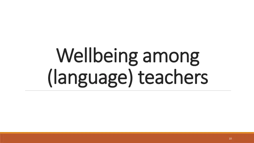 wellbeing among wellbeing among language teachers