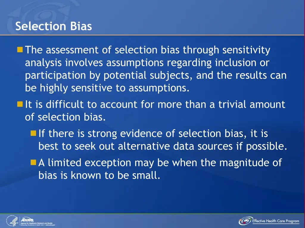 selection bias
