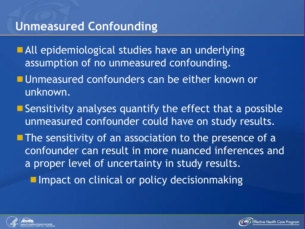 unmeasured confounding