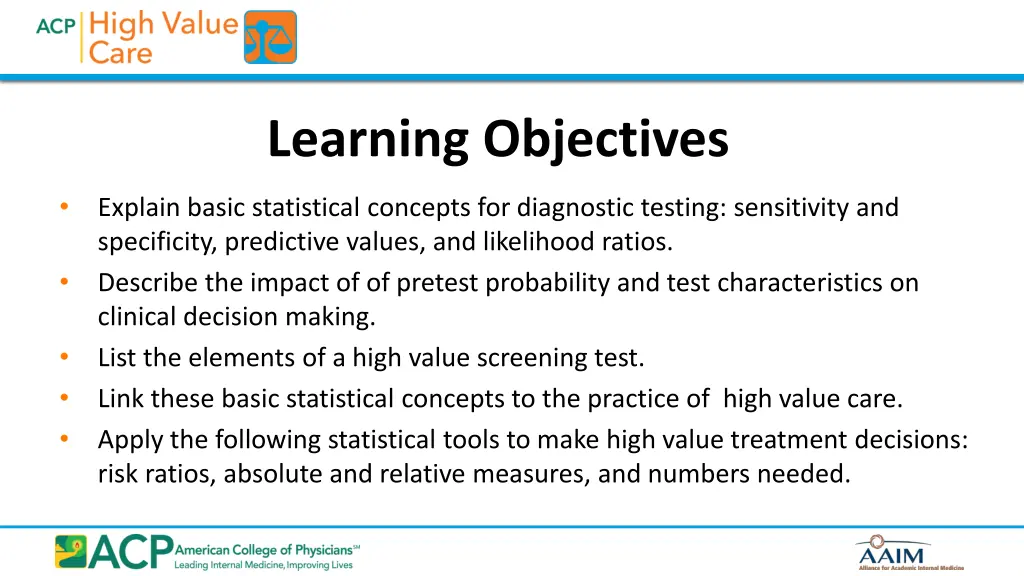 learning objectives