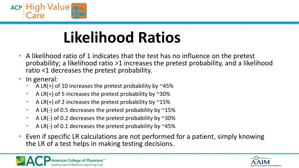 likelihood ratios 1