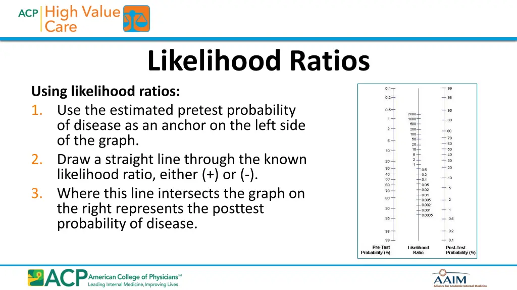 likelihood ratios