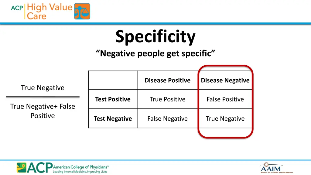 specificity negative people get specific