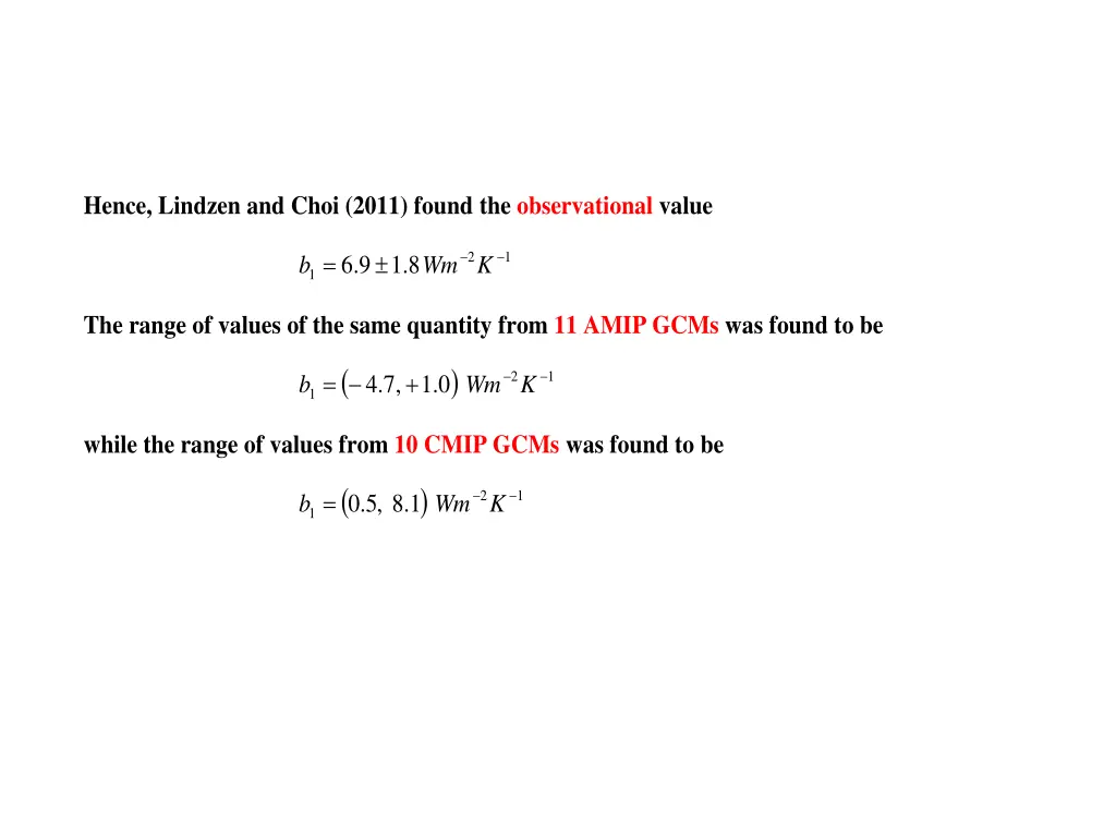 hence lindzen and choi 2011 found
