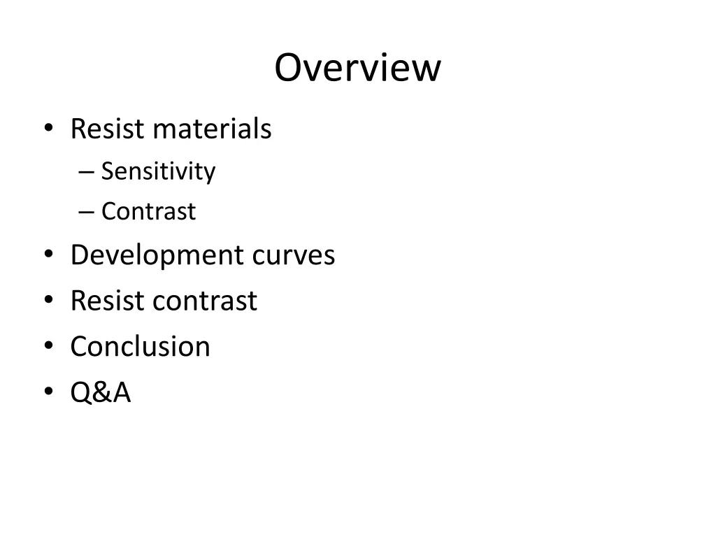 overview