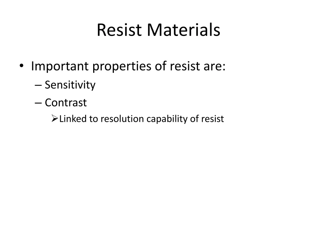 resist materials