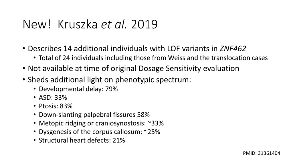 new kruszka et al 2019