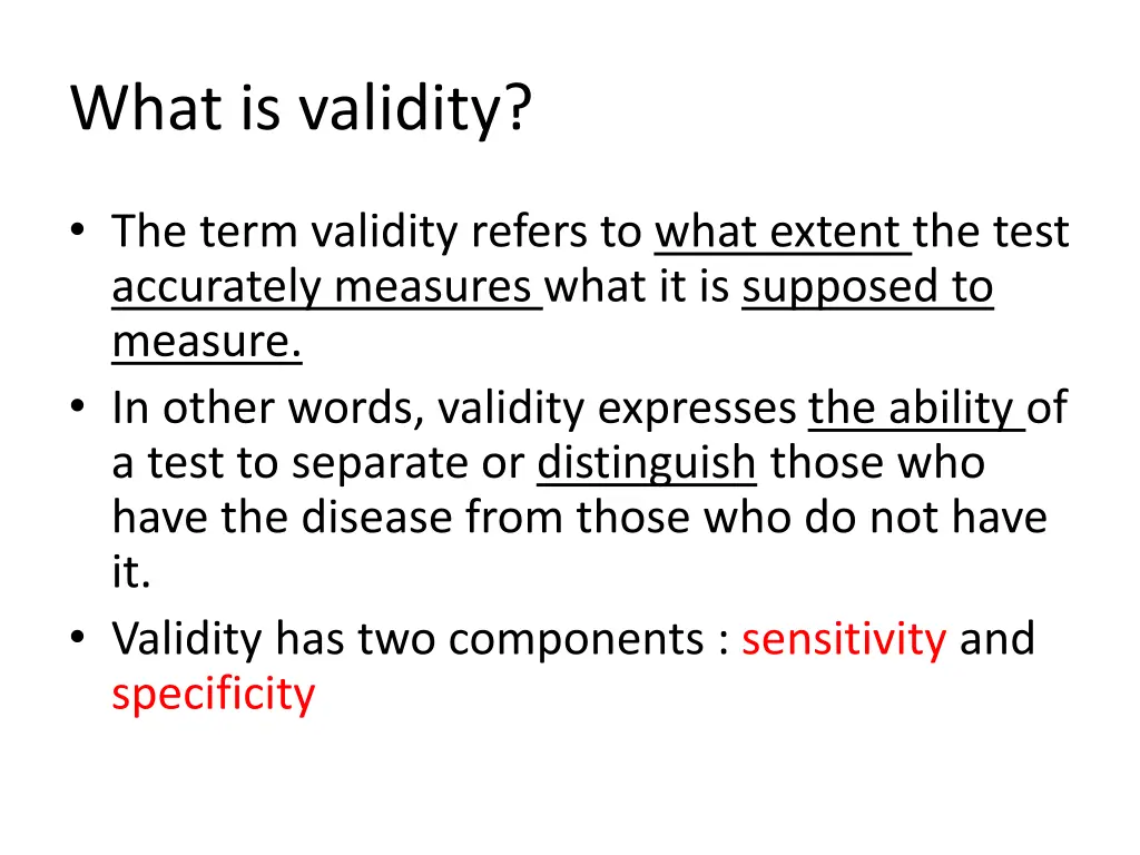 what is validity