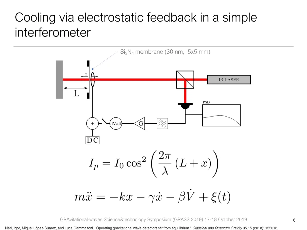 cooling via electrostatic feedback in a simple 1