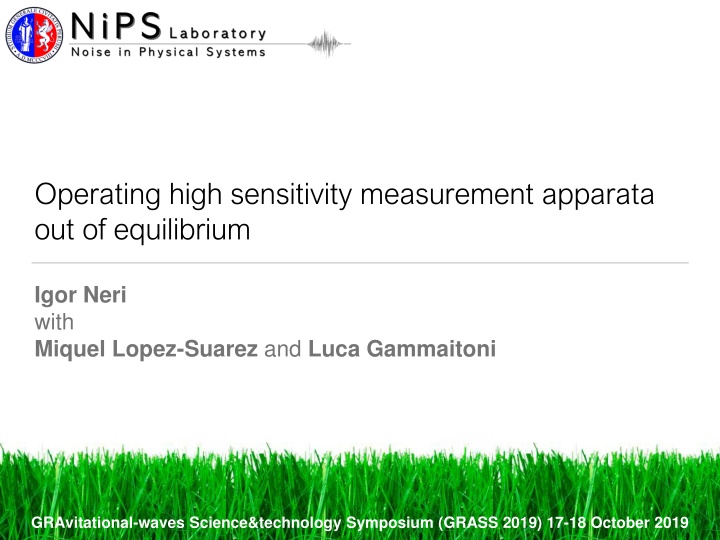 operating high sensitivity measurement apparata