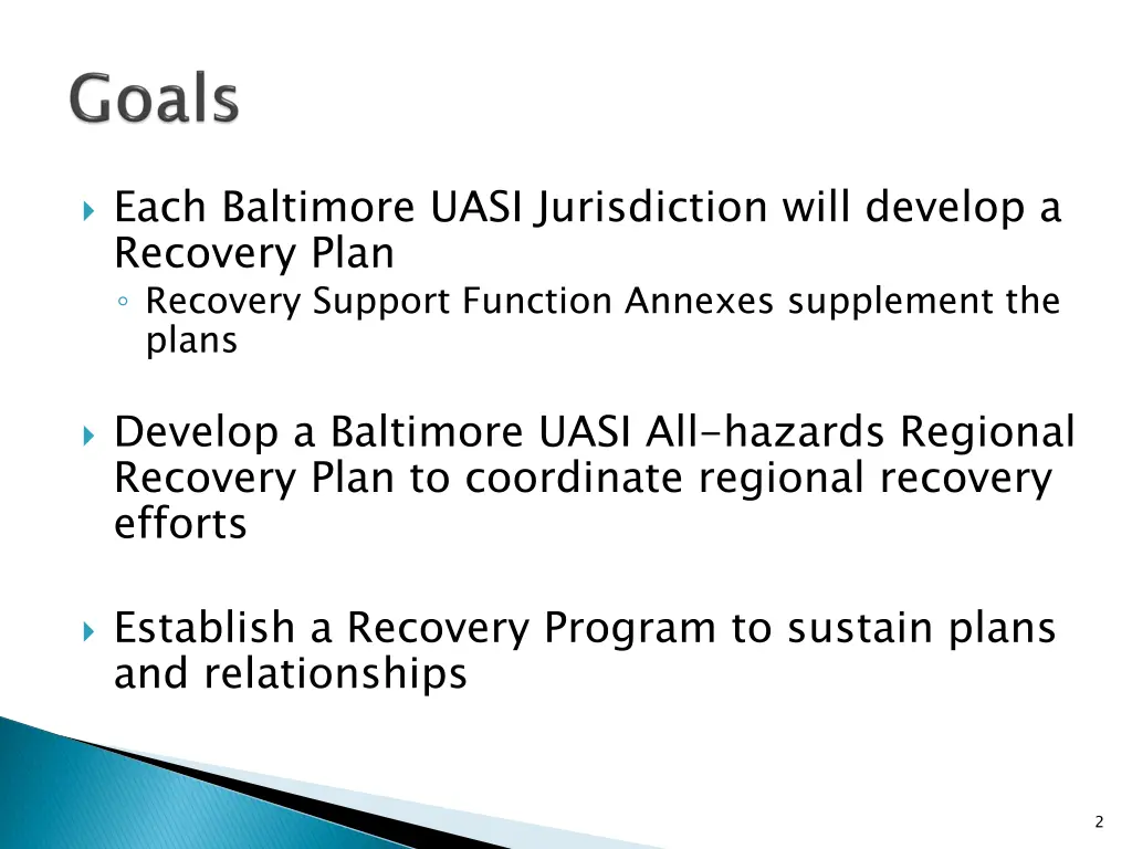 each baltimore uasi jurisdiction will develop