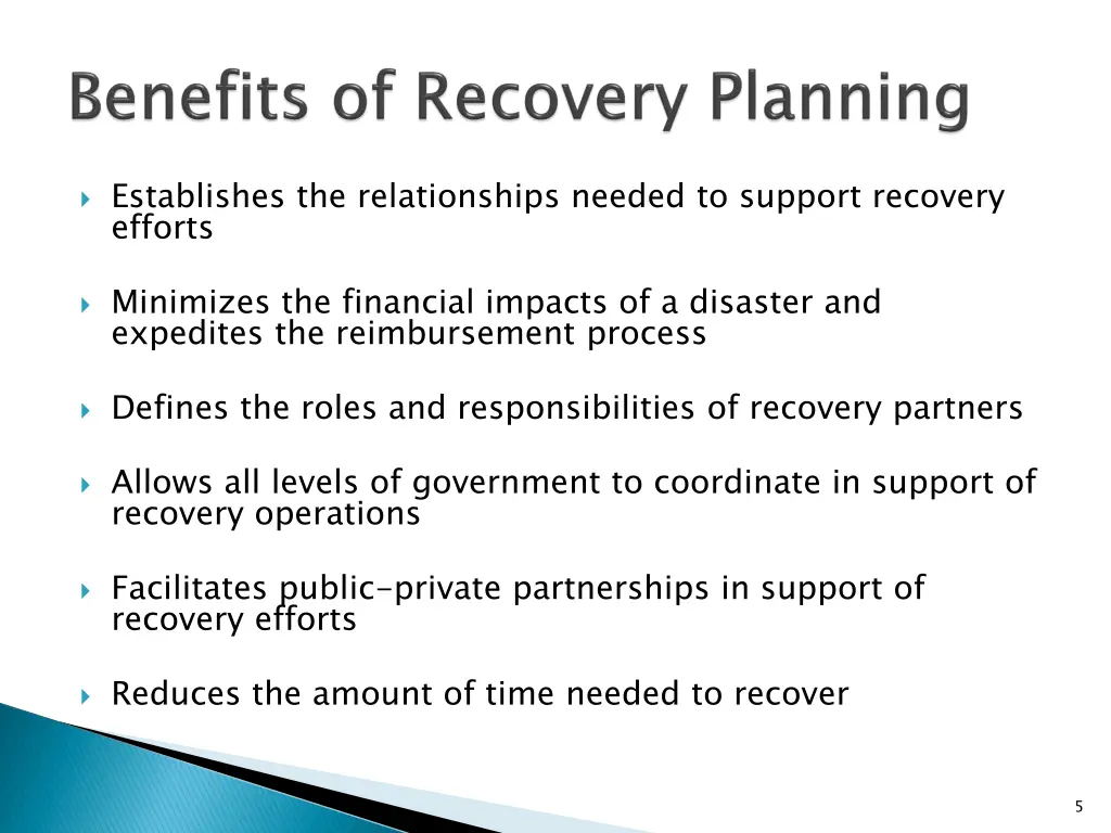 establishes the relationships needed to support