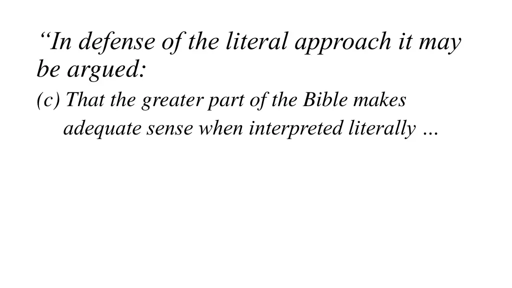in defense of the literal approach 2