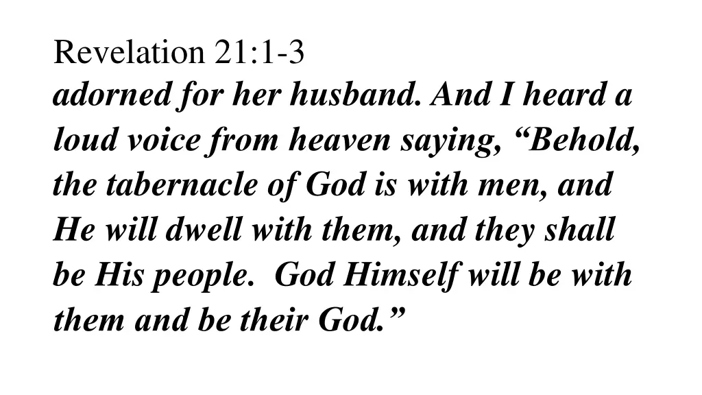 revelation 21 1 3 adorned for her husband