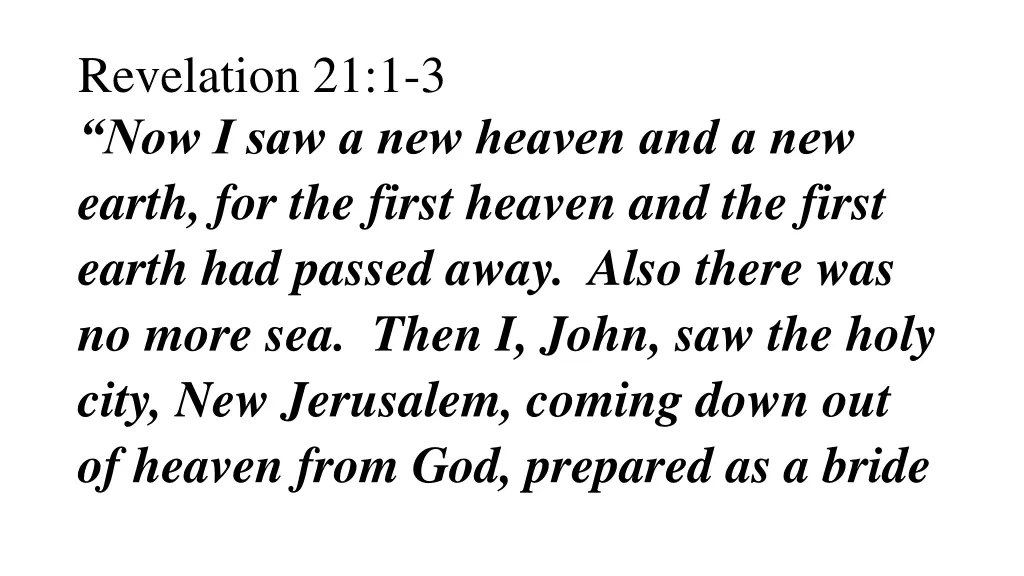 revelation 21 1 3 now i saw a new heaven