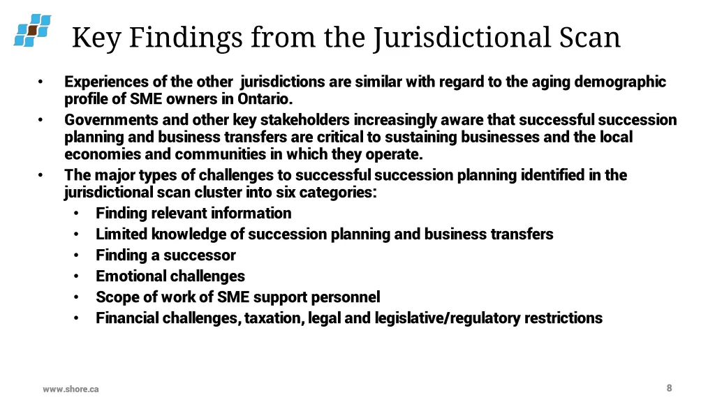 key findings from the jurisdictional scan 1
