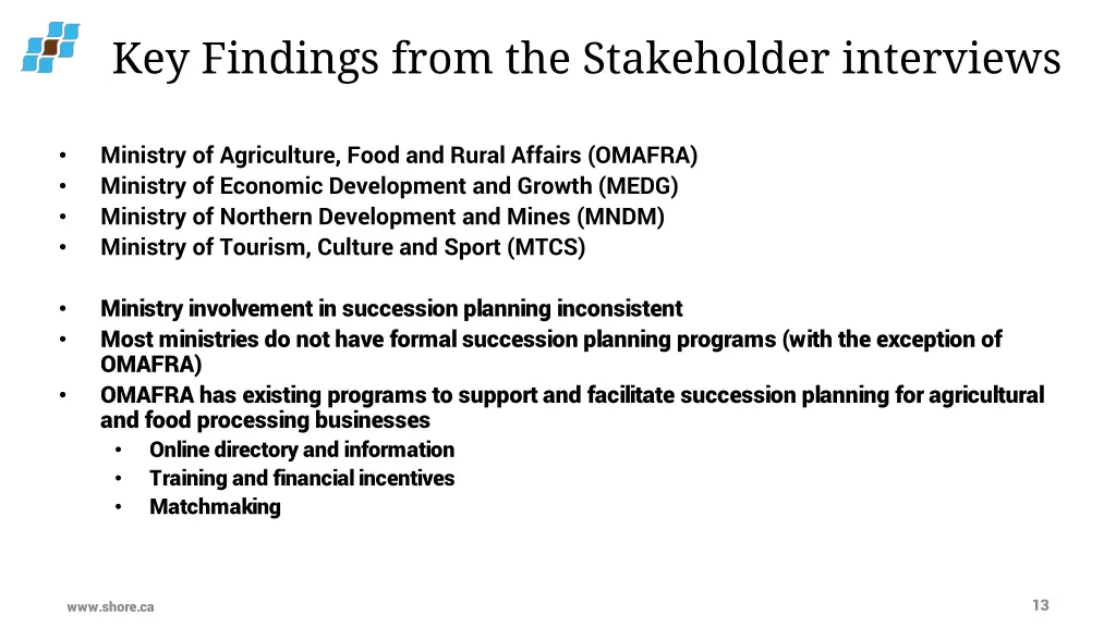 key findings from the stakeholder interviews 4