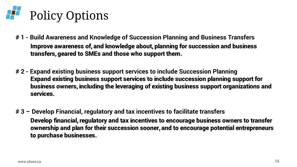 policy options