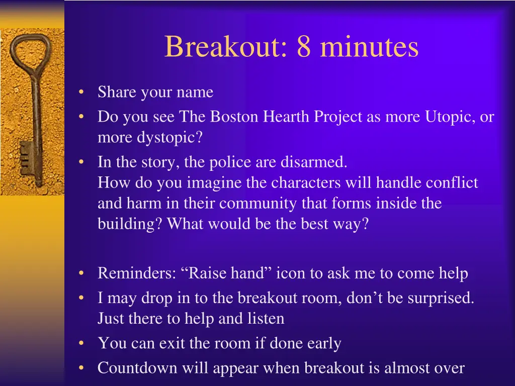 breakout 8 minutes
