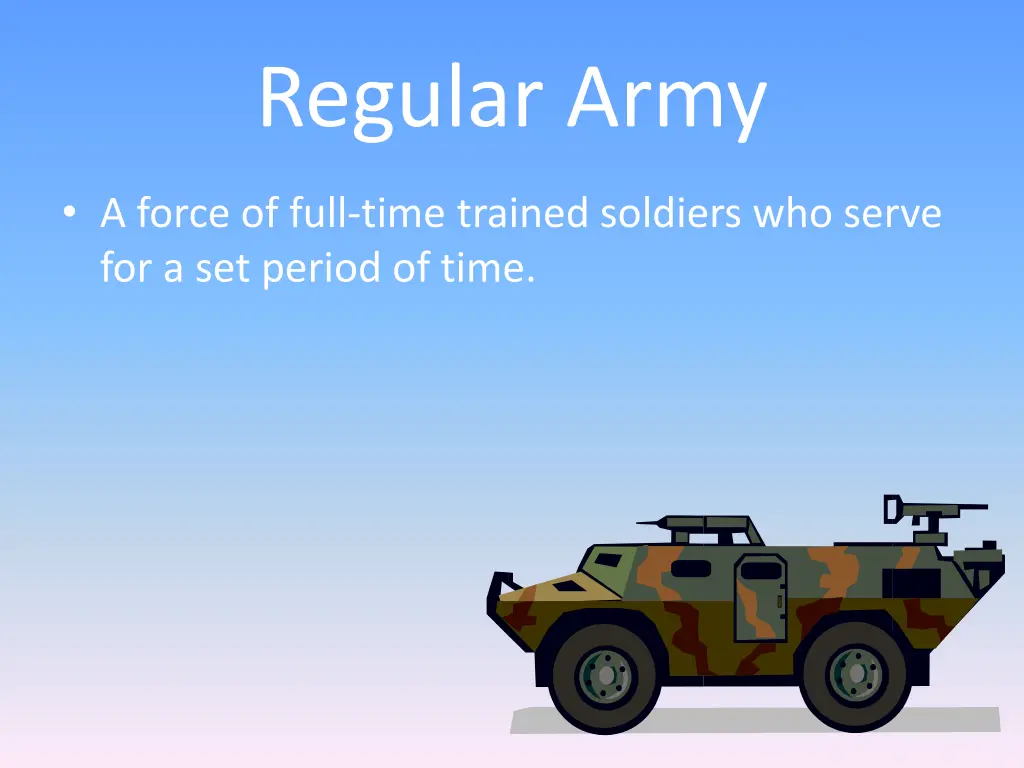 regular army