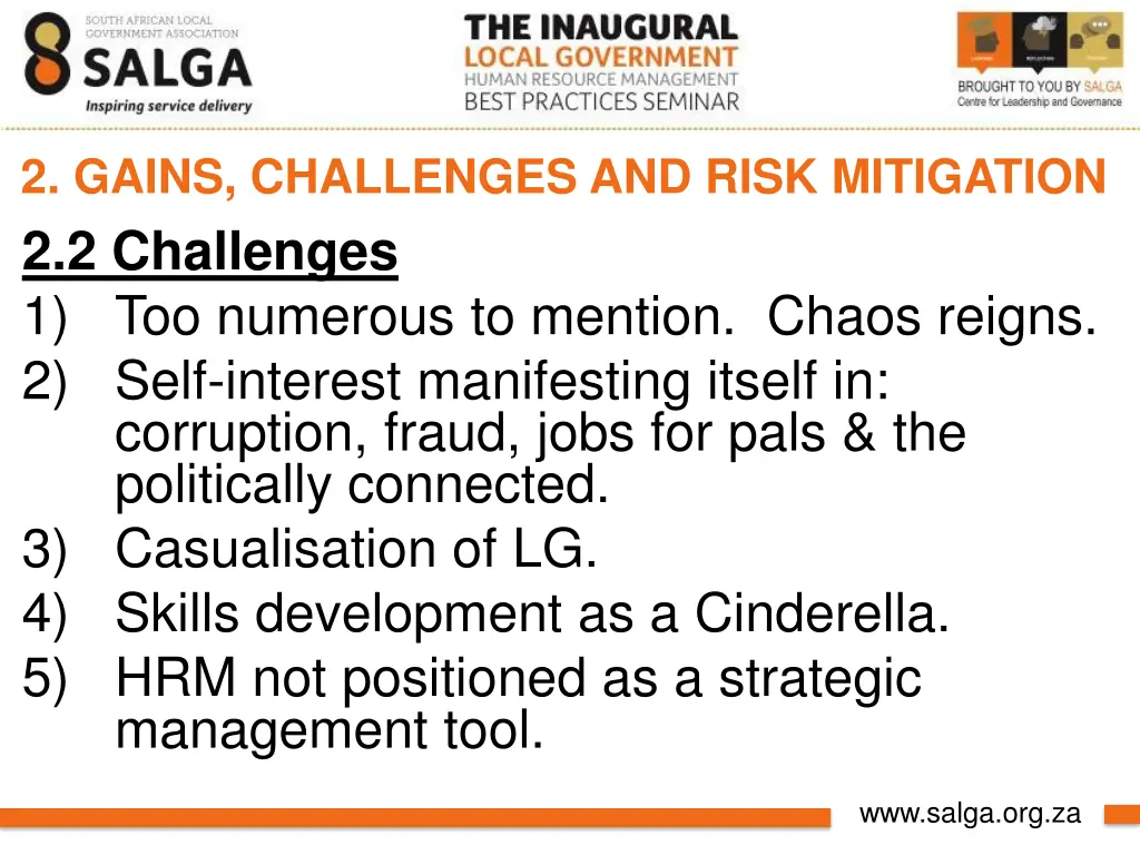 2 gains challenges and risk mitigation