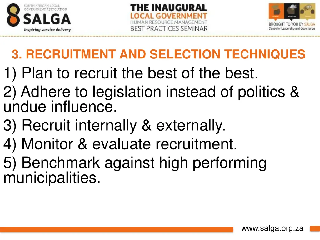 3 recruitment and selection techniques 1 plan