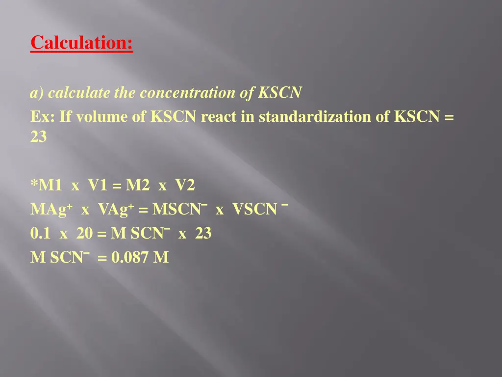 calculation