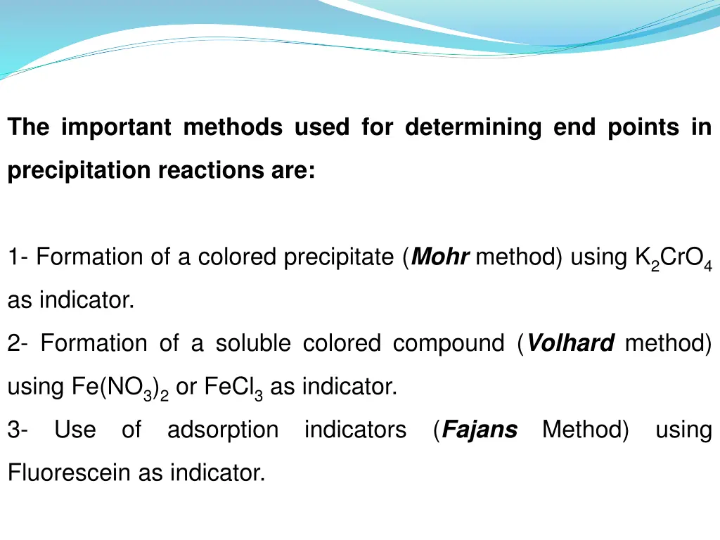 the important methods used for determining