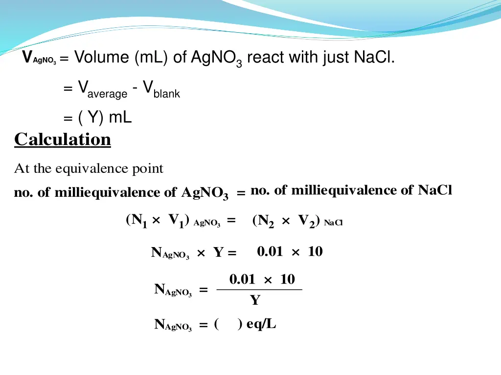 v agno 3 volume ml of agno 3 react with just nacl