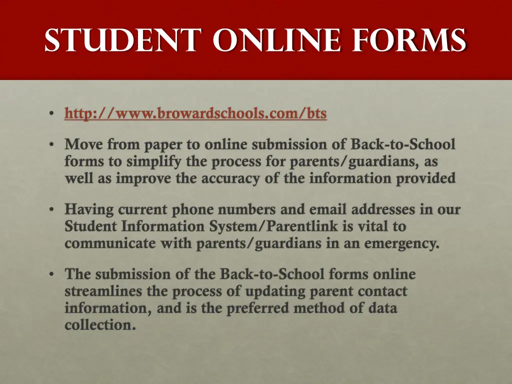student online forms