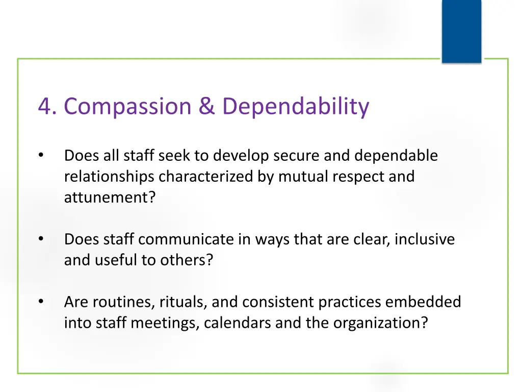 4 compassion dependability