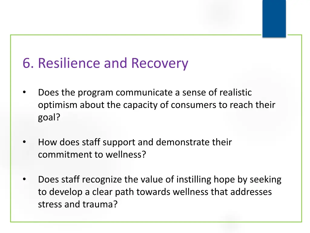 6 resilience and recovery