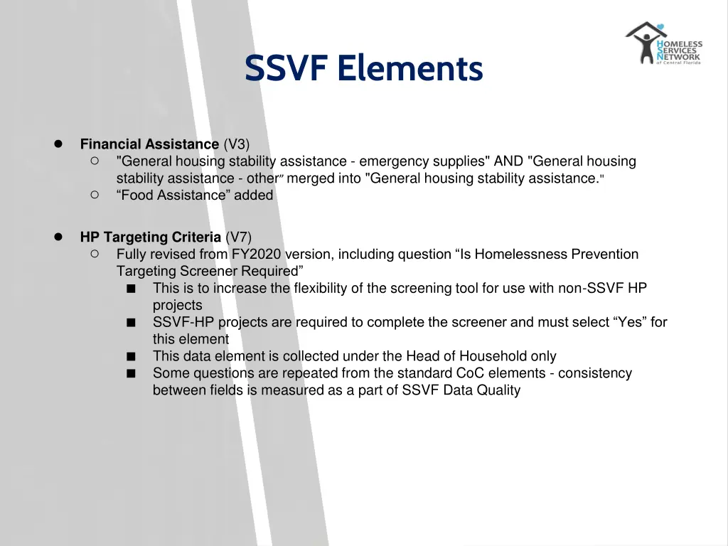 ssvf elements